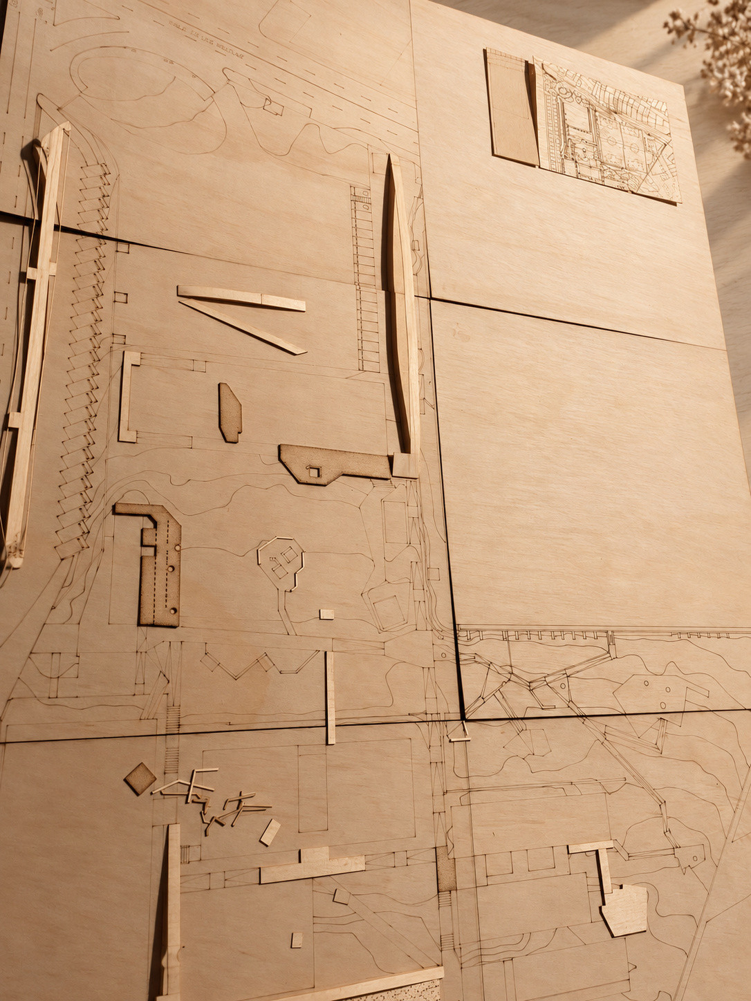 Proceso del modelo — Planos y corte láser en triplay.