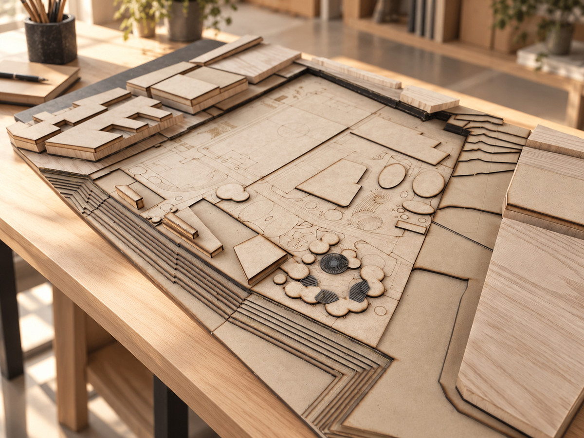 Proceso del modelo — Terrazas escalonadas del segundo modelo.