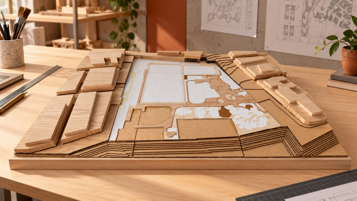 Proceso del modelo — Terrazas escalonadas del segundo modelo.