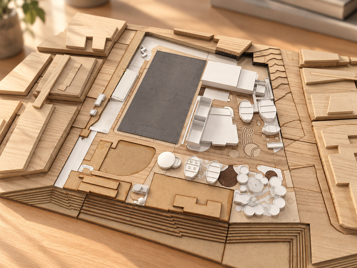 Proceso del modelo — Conjunto casi terminado.